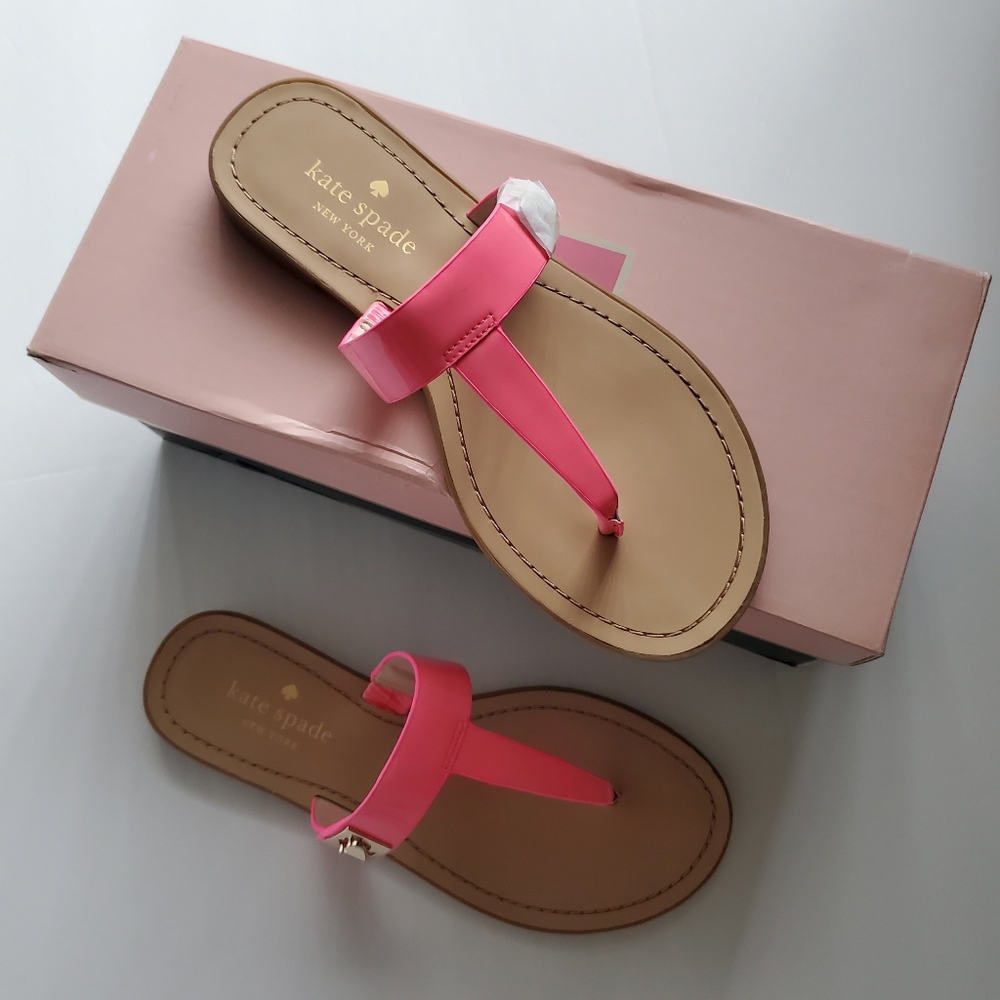 Kate Spade Castile Patent Thong Sandals 7.5 B Women Shoes